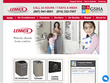 Tablet Screenshot of lennoxfurnace-chicago.com